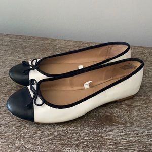 MERONA Women’s Blk Ivory Spectator Flats Sz 9.5